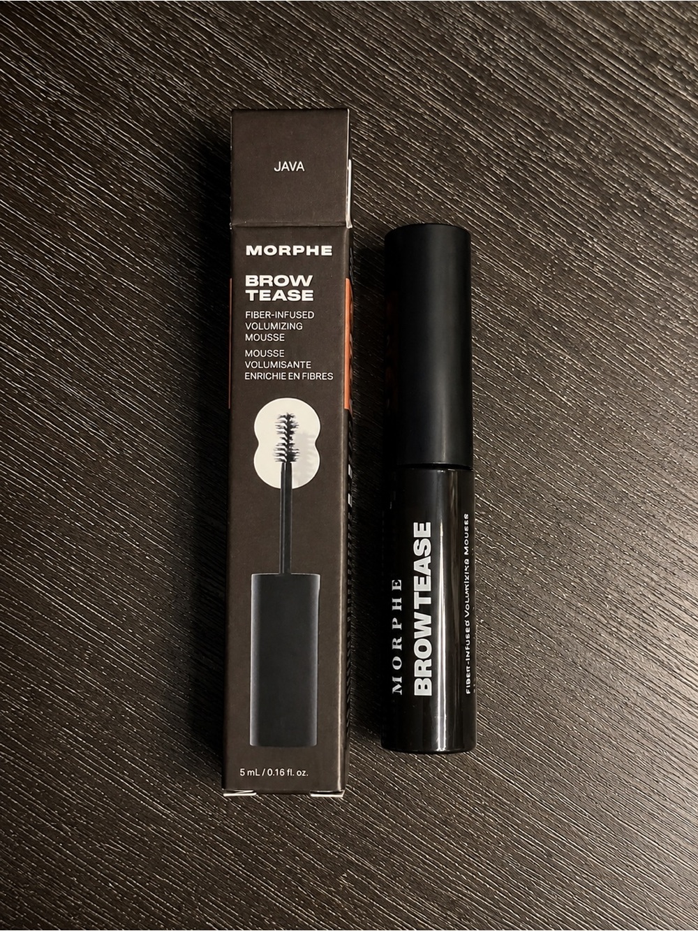 Morphe Brow Tease Fiber-Infused Volumizing Mousse — Java (Black)
